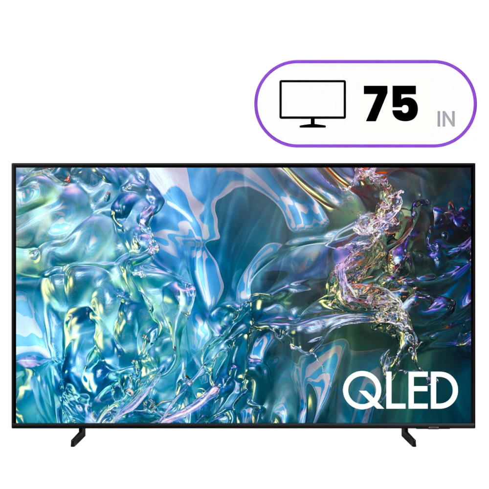Samsung Q60D Television - 75 Inch - 4K Ultra HD - Smart Tizen TV - QLED - Black