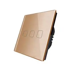 Smartex Smart Switch 3 Gang-Gold