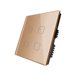 Smartex Smart Switch 4 Gang-Gold