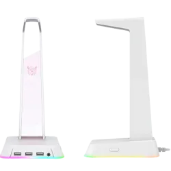 ONIKUMA ST2 Adjustable Gaming Headset Stand with Anti-Slip Base – White
