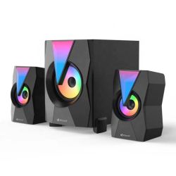 Kisonli TM4000U 3-Piece USB Speaker Set with Stereo Sound and Volume Knob