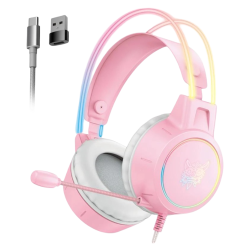 ONIKUMA X15 PRO Wired Gaming Headset – Pink