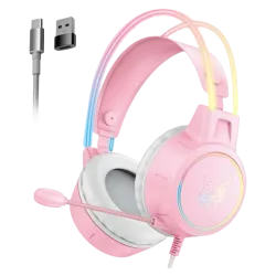 ONIKUMA X15 PRO Wired Gaming Headset – Pink