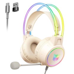ONIKUMA X15 PRO Wired Gaming Headset – Beige