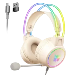 ONIKUMA X15 PRO Wired Gaming Headset – Beige