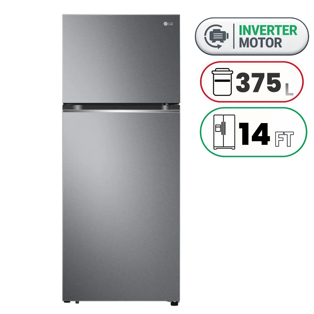 LG GNB-562GVEP Refrigerator - 375 L - 14 Ft - Inverter - Stainless Steel